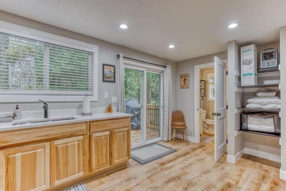 Step right out to your private deck for grilling fun! Enjoy easy indoor-outdoor living. Perfect for relaxing and savoring the fresh air.
