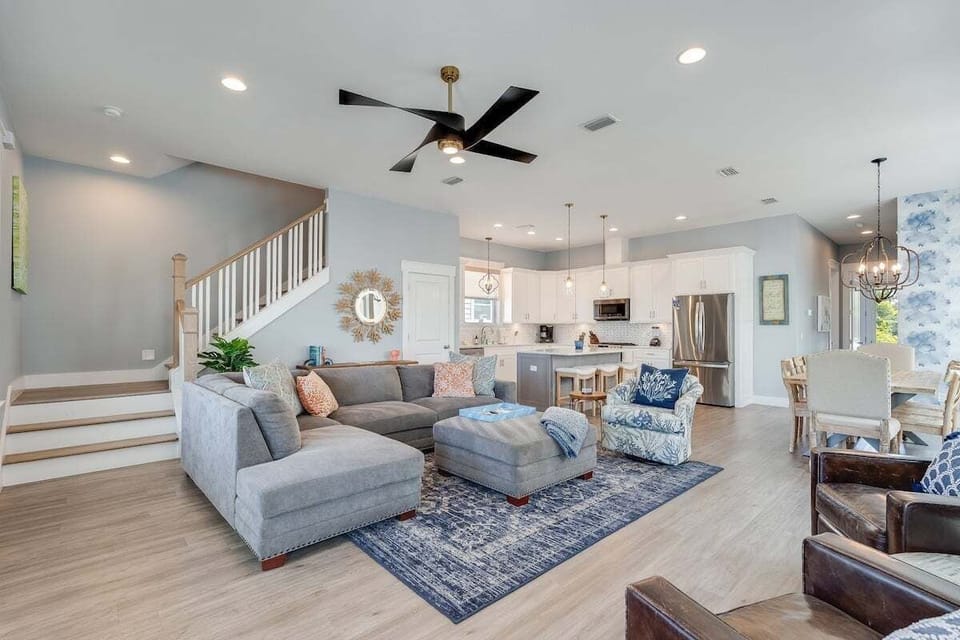 Open den and kitchen for family time