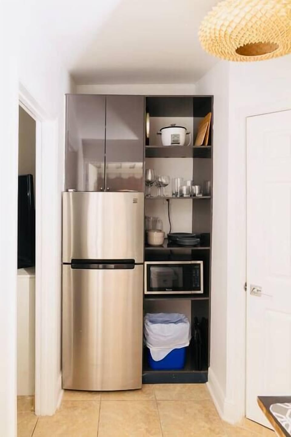 Fridge, and microwave
