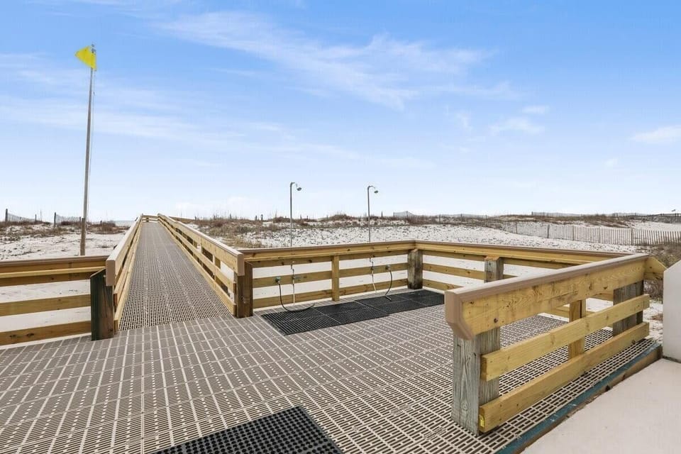 New beach boardwalk. 