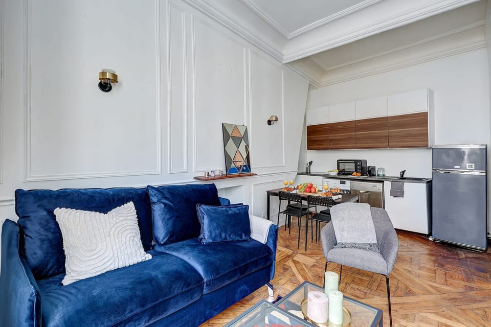 The open-plan living, kitchen and dining area