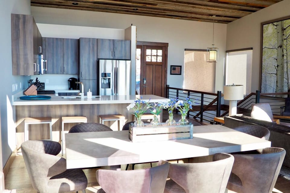 Enjoy the elegant living, kitchen & dining space on the main level of the home.