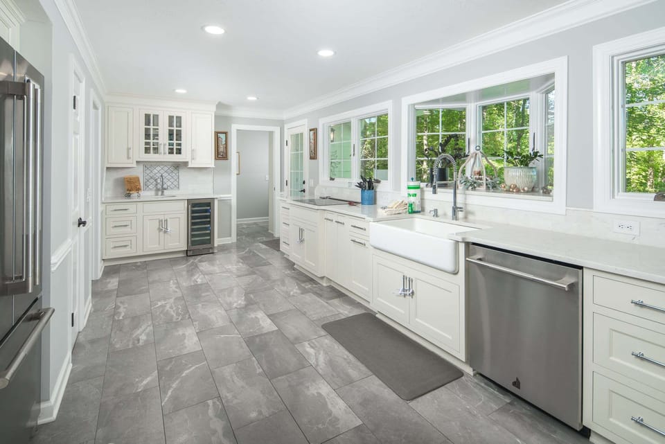 Gourmet kitchen with ample counter space and modern appliances
