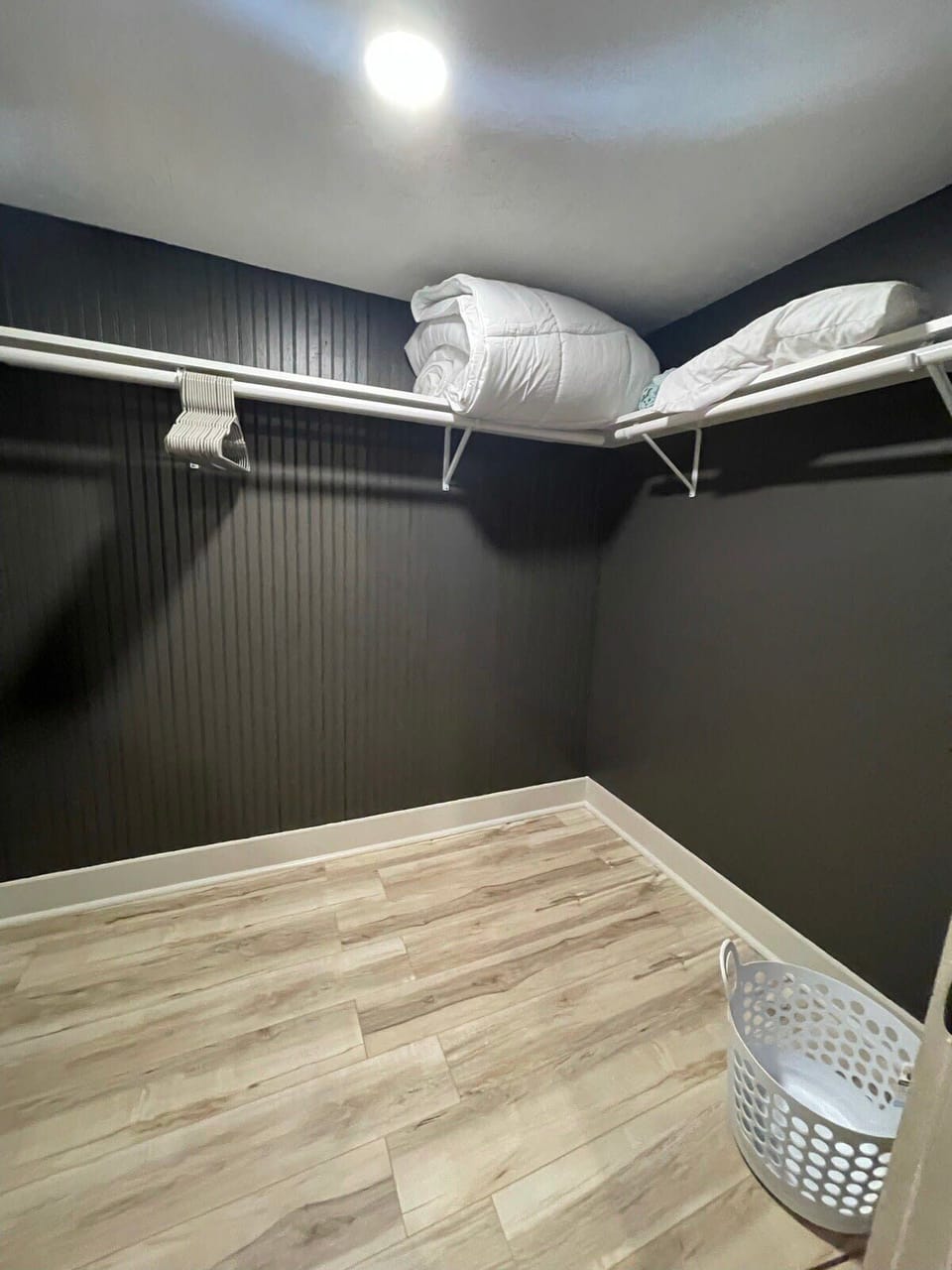 Organize your gear with this straightforward, functional space.