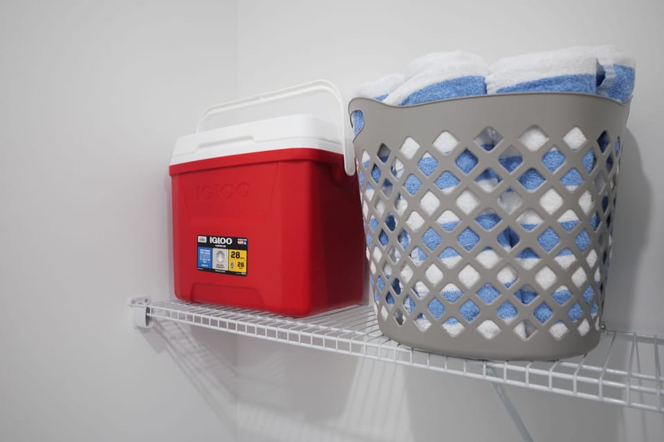 Cooler and beach towels and buggy provided