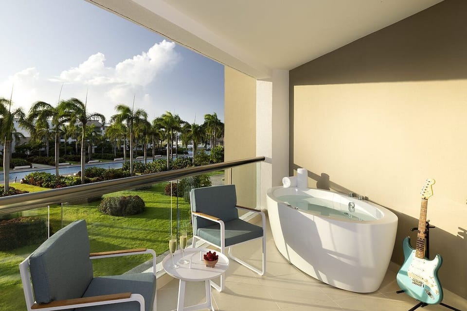 Recharge after adventures in a bright suite with roomy seating.