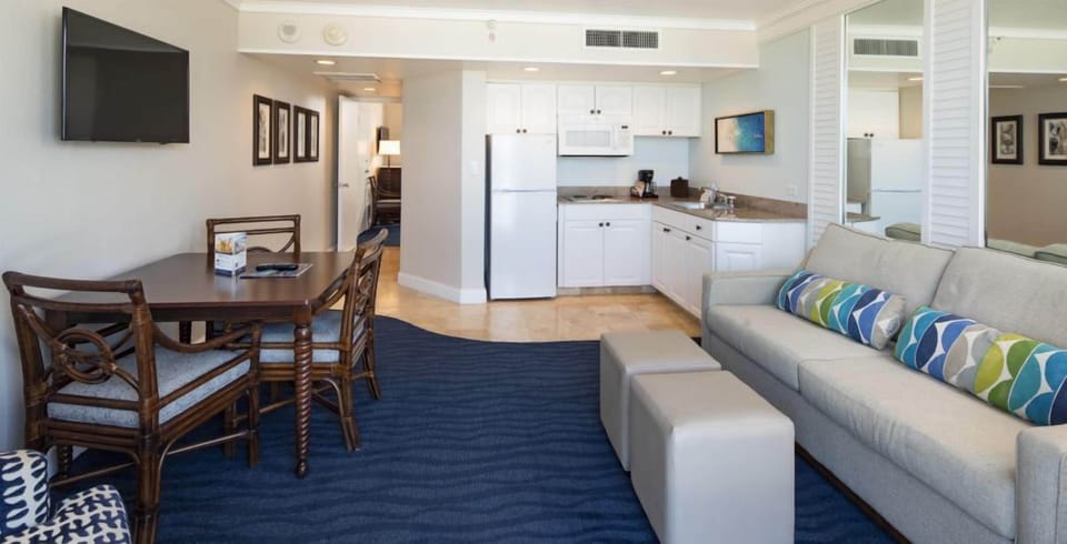 Enjoy easy meals with a handy kitchenette and dining nook.