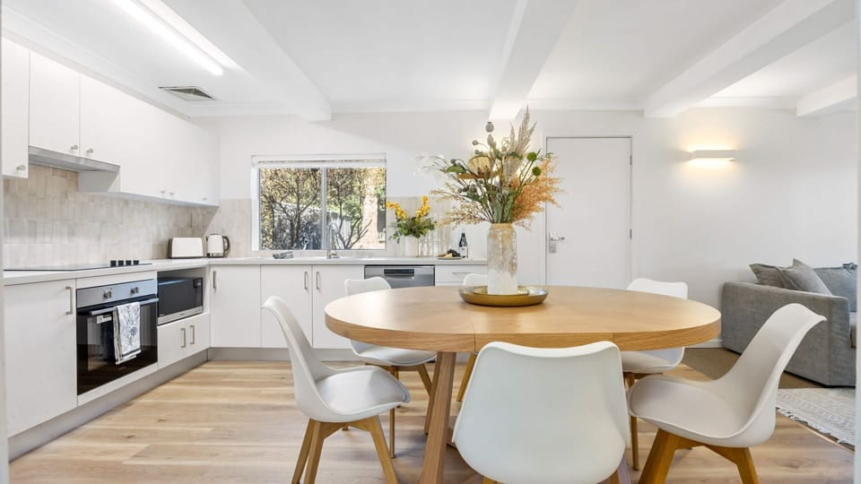 Living, dining, kitchen