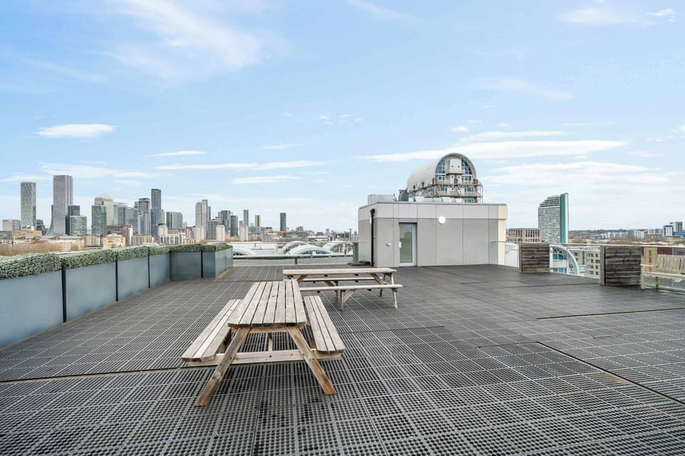 Rooftop terrace with stunning city views