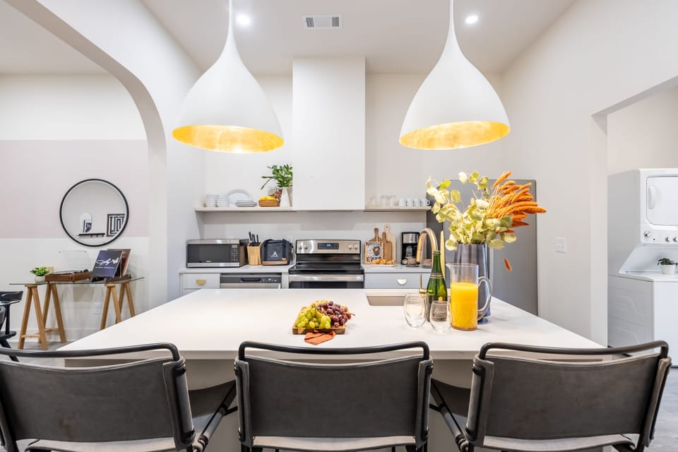Enjoy a quick snack at the barstools.