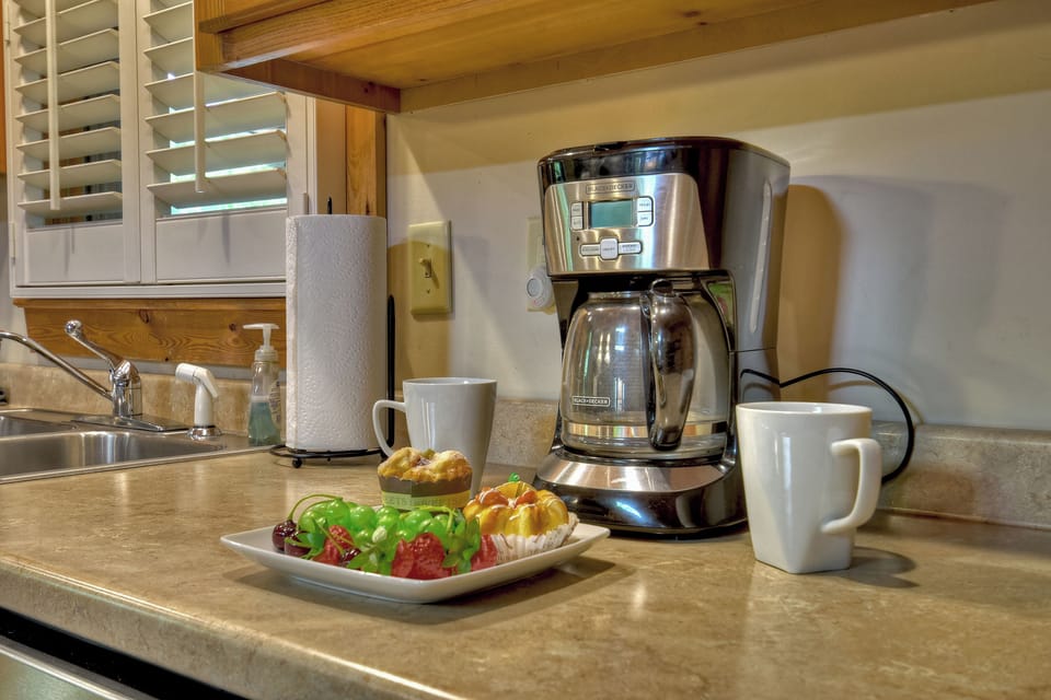 Enjoy a steaming cup of coffee and a sweet treat!