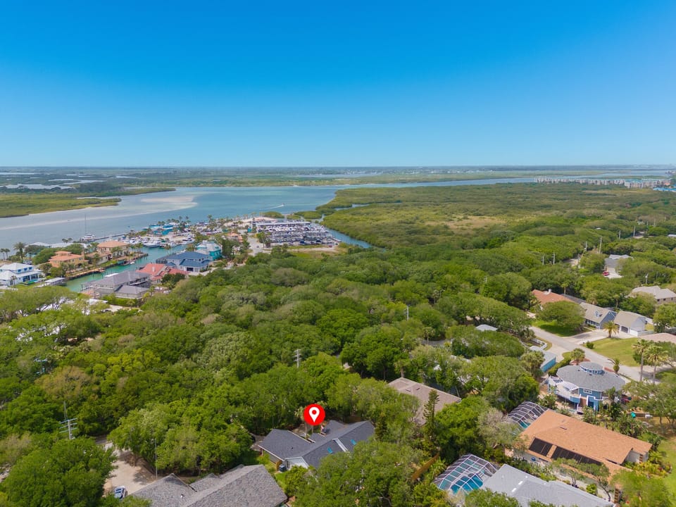 The river and Marina is just across the street
