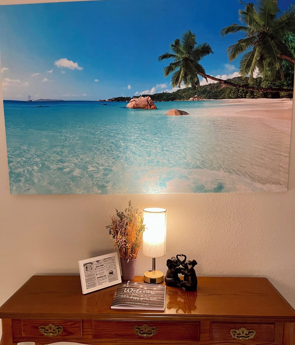 Guest book and property info station