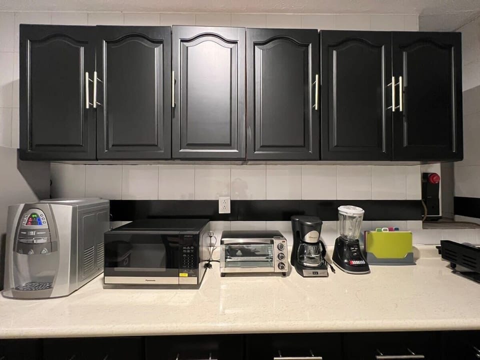 The kithcen is well equipped for preparing meals at home
