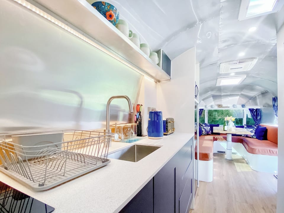 Kitchen | Lanes End Farm Airstream, Gastard, near Corsham