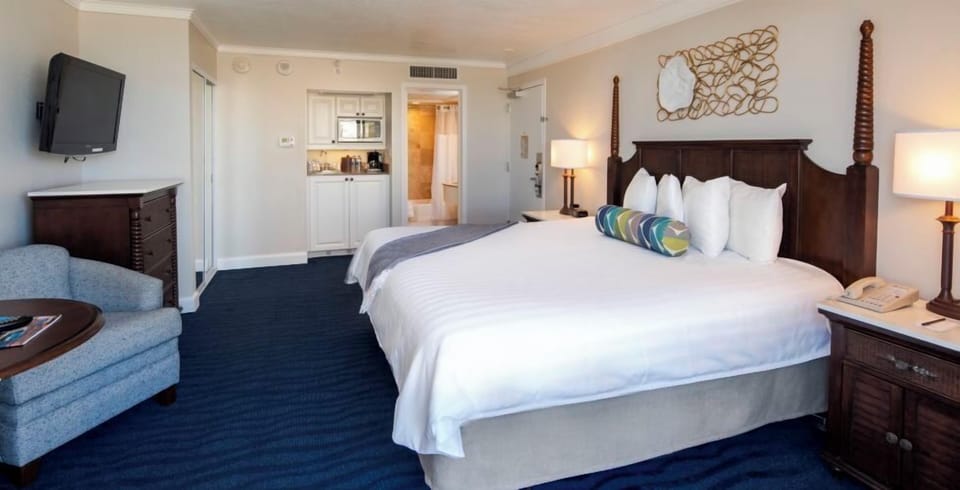Sink into a king bed after sun-soaked adventures.