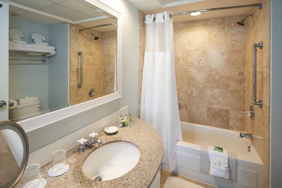 Refresh with a hot shower and fresh towels after adventures.