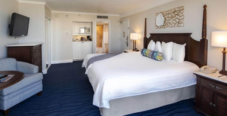 Sink into a king bed after sun-soaked adventures.
