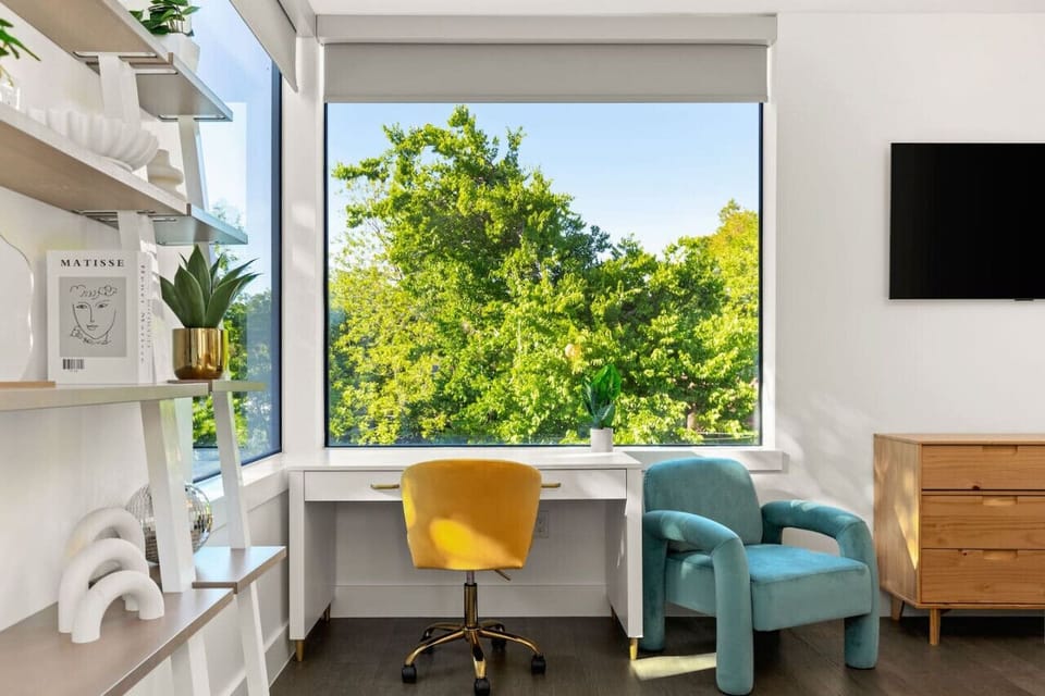 Lush green view from Master bedroom.