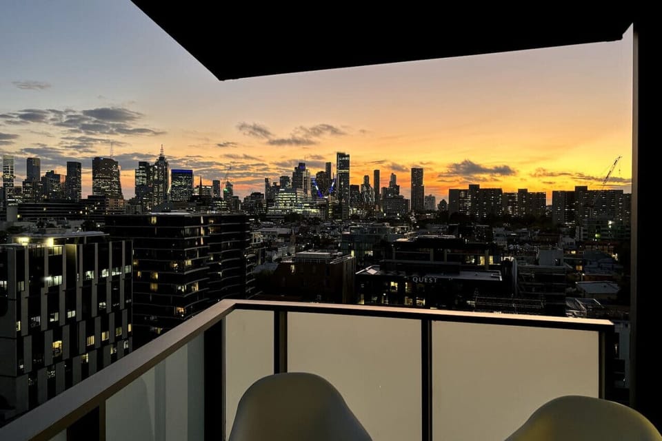 Sunset views from the private balcony