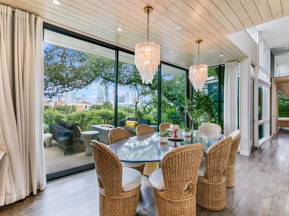 Dining Room with Downtown Views