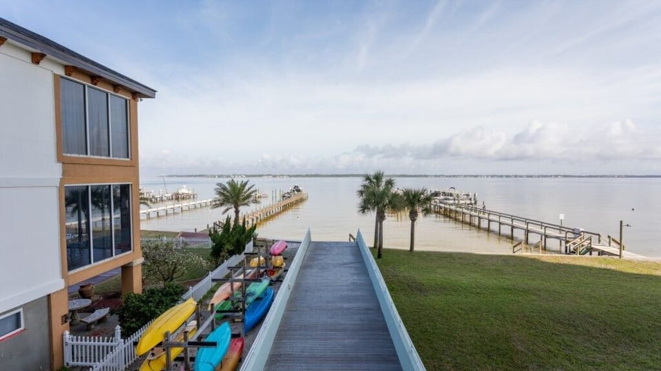 Walk right out to the bay.