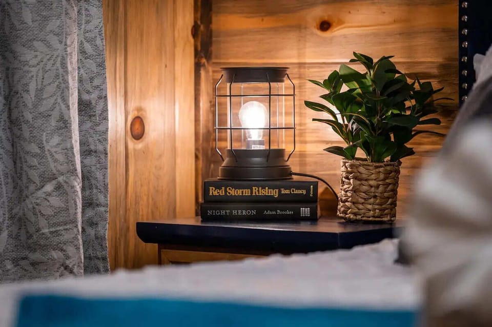 Reading lamps, a good book, and a quiet night