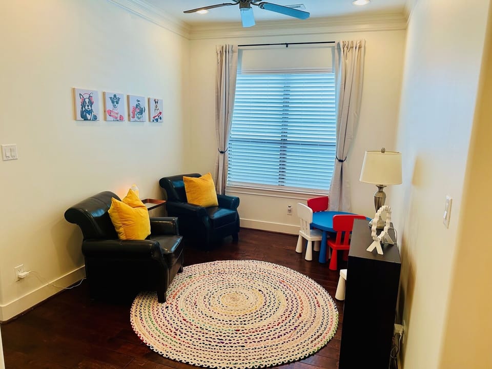 Go upstairs to the landing and children's play room