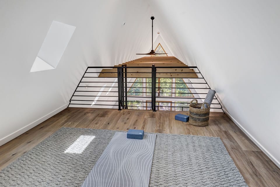 Post hike or apres ski stretching in your private loft