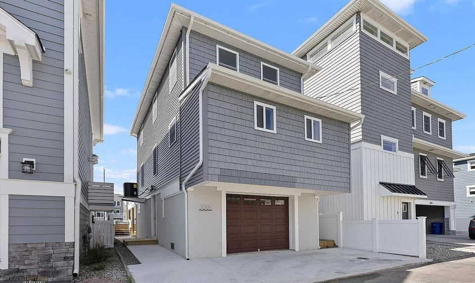 Front of the house with garage