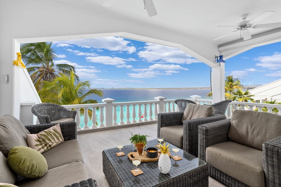 spacious oceanfront balcony 