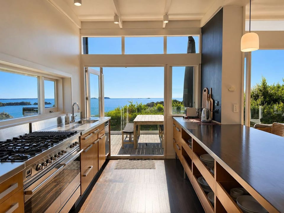 Kitchen with Gas Hob, Nespresso, Deck Access and Ocean View