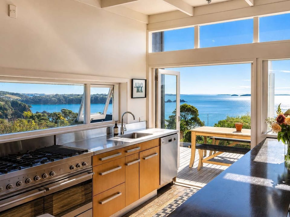 Kitchen with gas hob