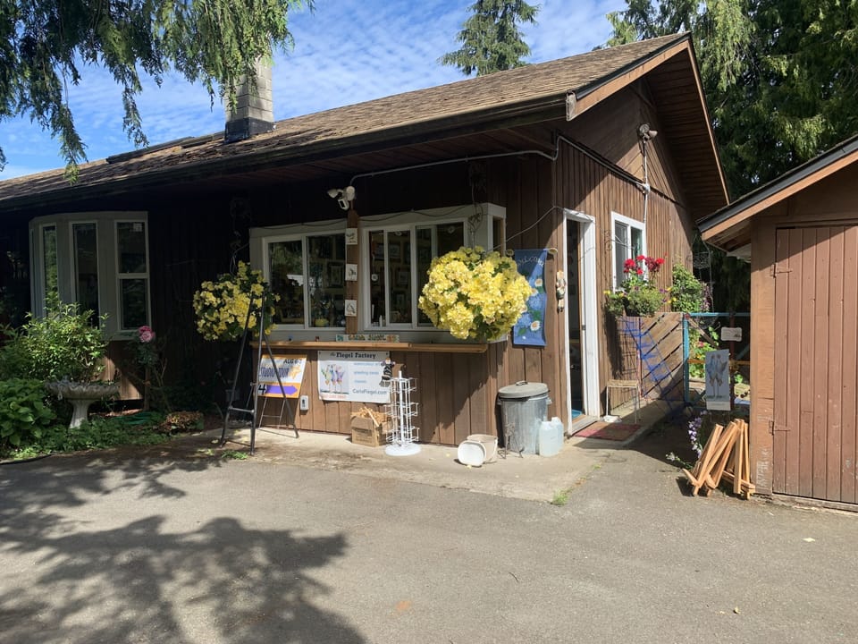 Side entrance into studio