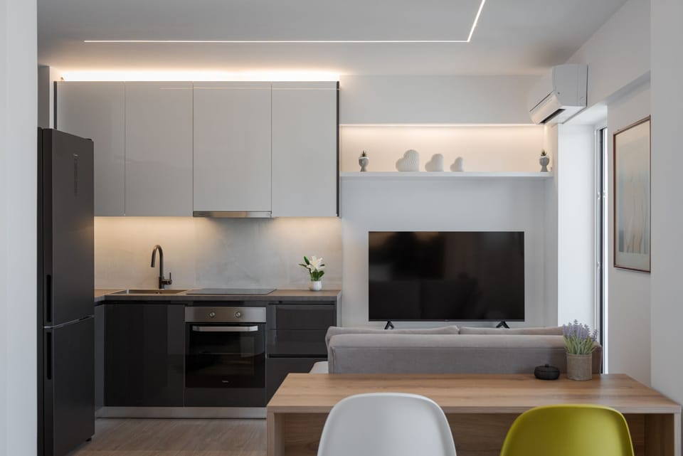 Kitchen and Living Room