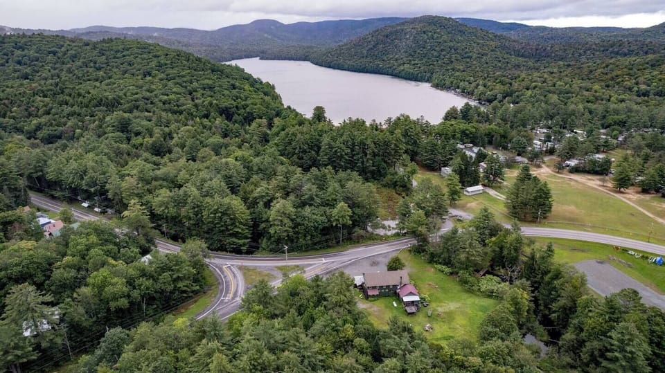 Spacious Adirondack lodge on 2 private acres - ideal for groups up 20.