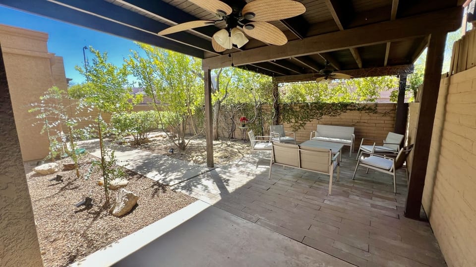 Back patio with outdoor lounge