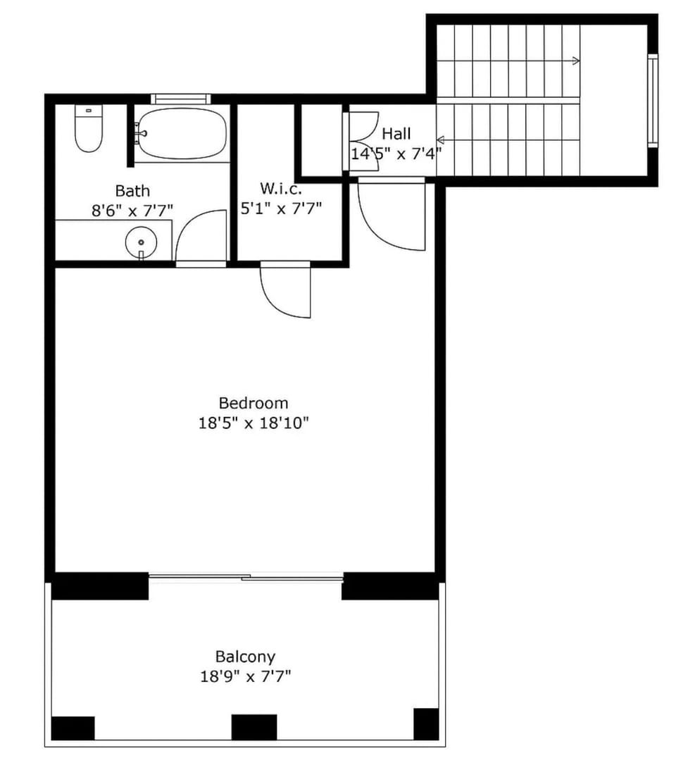 Upstairs floor plan