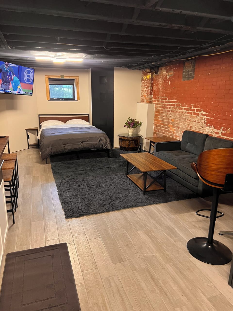 Queen bed and pull out sleeper couch