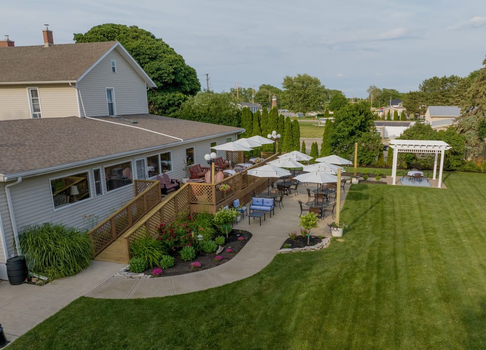 Elegant Outdoor Event Space with Garden Views