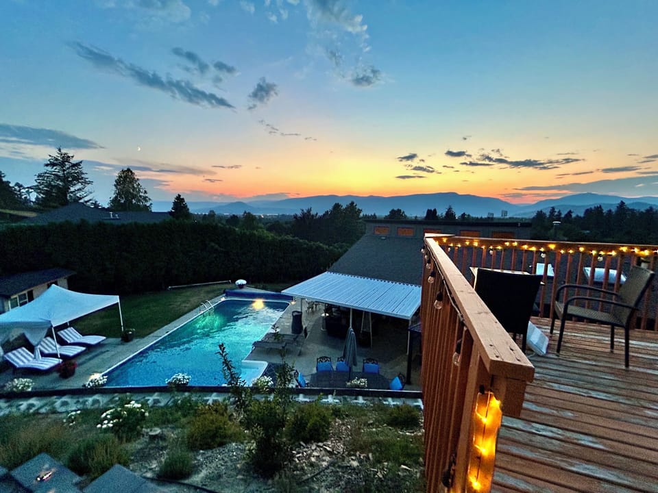 Gorgeous sunset view from the deck