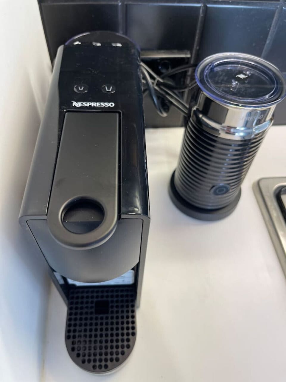 Nespresso coffee machine for your morning boost.