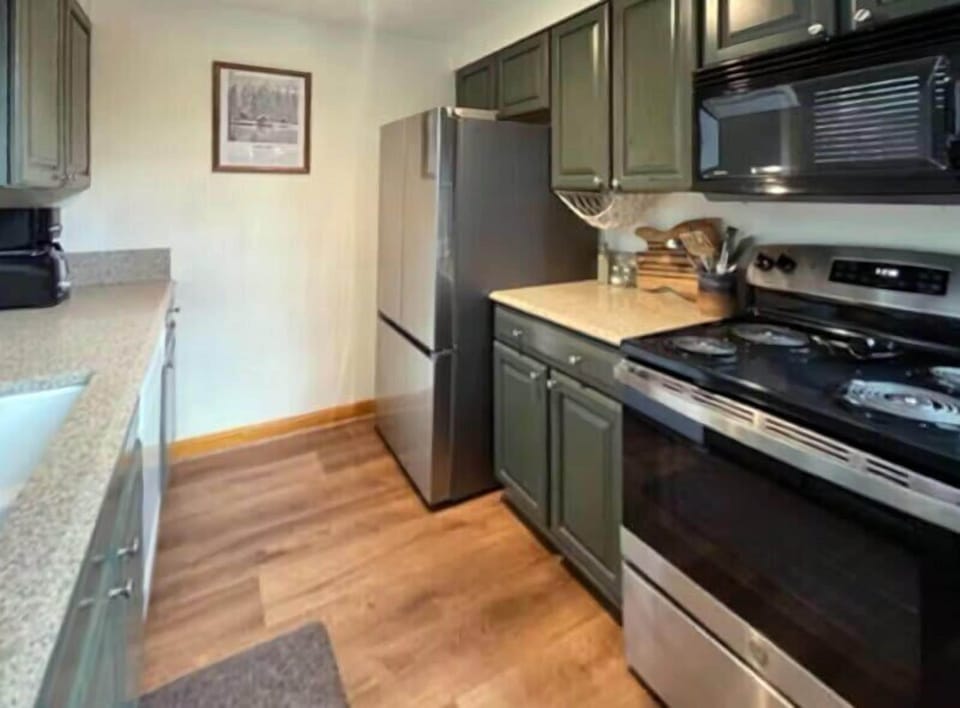 Prepare home-cooked meals in the fully equipped kitchen.