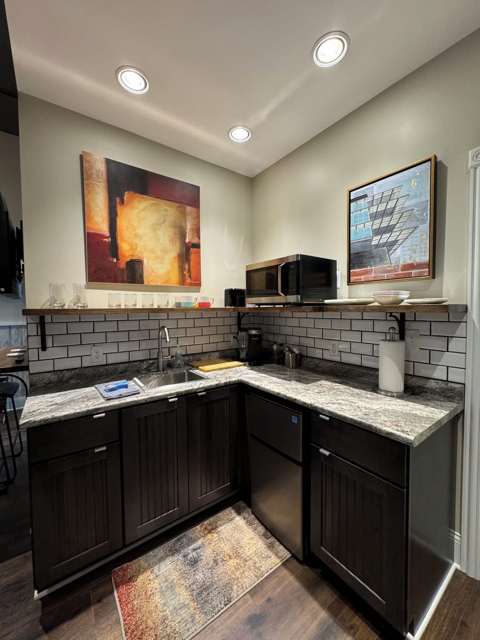 A kitchenette to rival that of a five star hotel Kitchenette.
