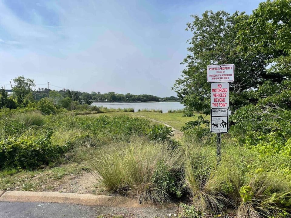 private beach on canal