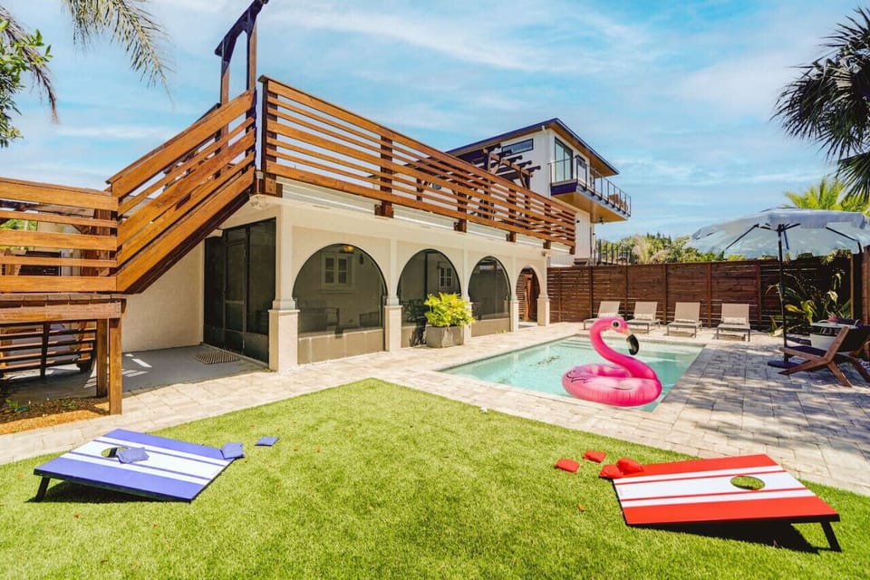 Welcome to backyard bliss! Our sparkling pool is your oasis for relaxation and fun under the sun