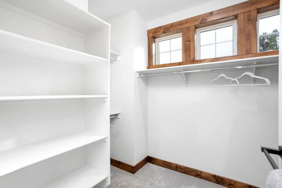 Spacious walk-in closet with plenty of room to unpack