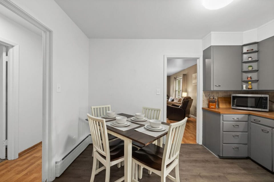Breakfast table in the kitchen
