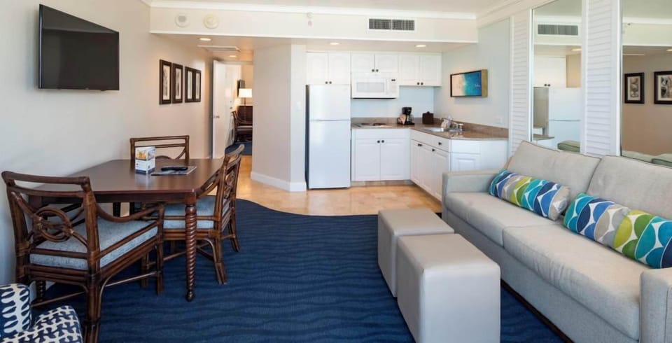 Enjoy easy meals with a handy kitchenette and dining nook.