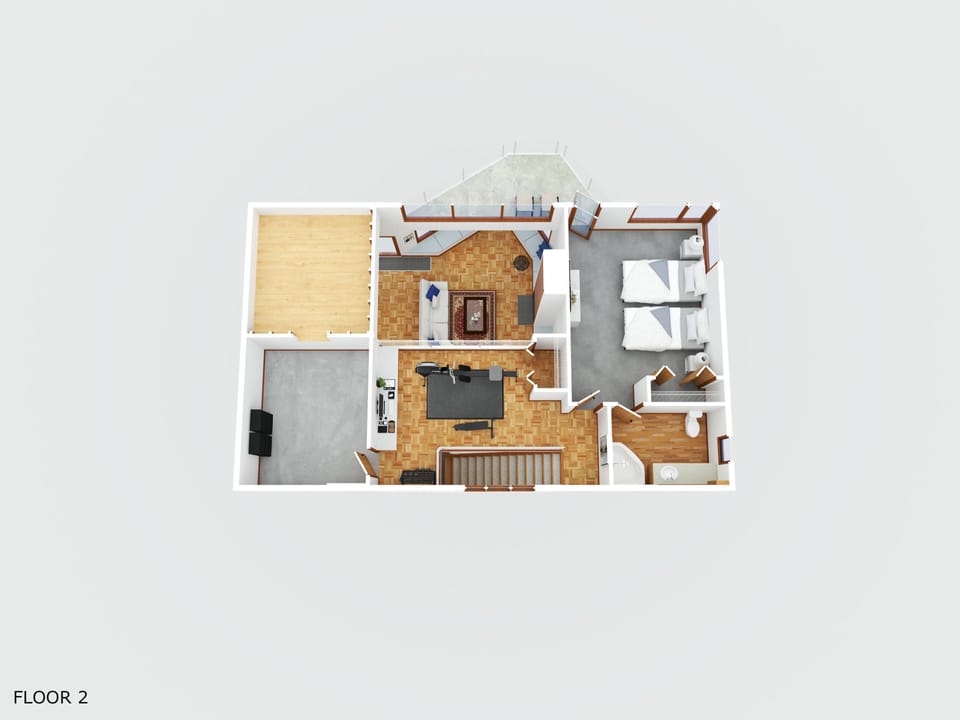 Second floor render.